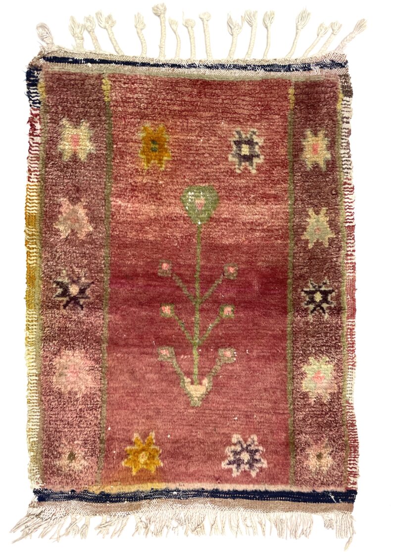 vintage-turkish-small-rug-57-cm-x-75-cm-y010074 Vintage Turkish Small Rug 57 cm x 75 cm (1’9” FT X 2’5” FT) - Y010074
