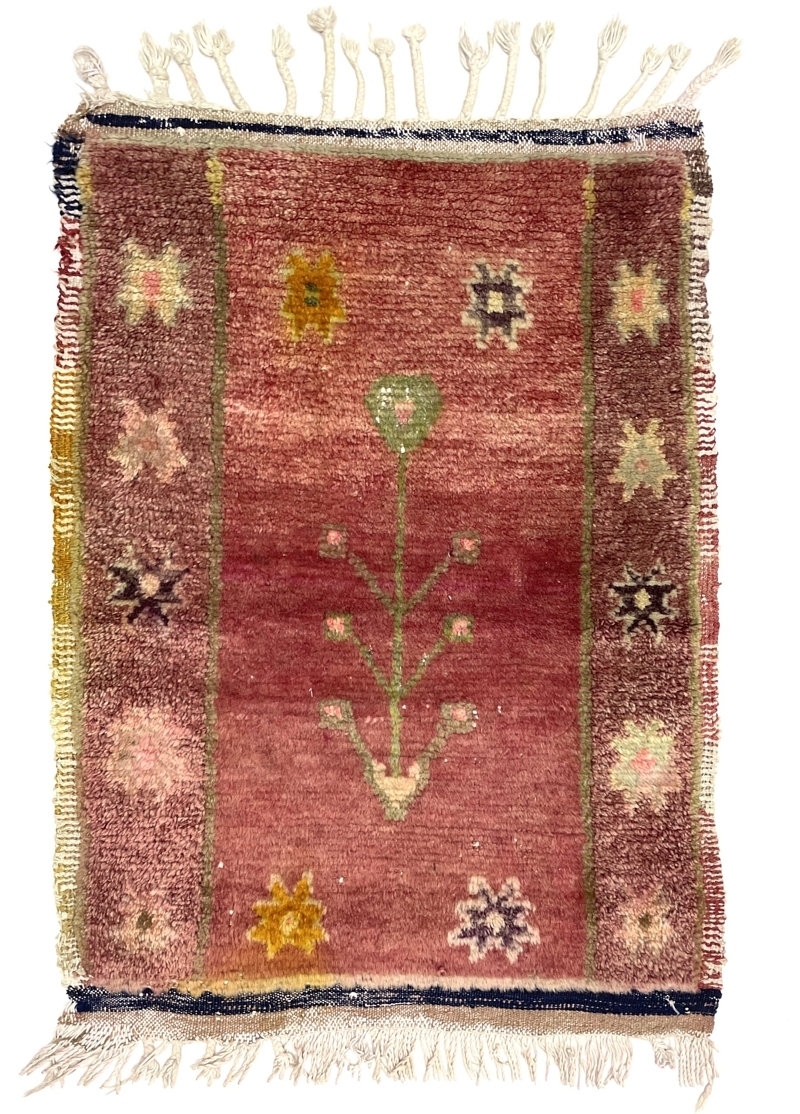 vintage-turkish-small-rug-57-cm-x-75-cm-y010074 Vintage Turkish Small Rug 57 cm x 75 cm (1’9” FT X 2’5” FT) - Y010074