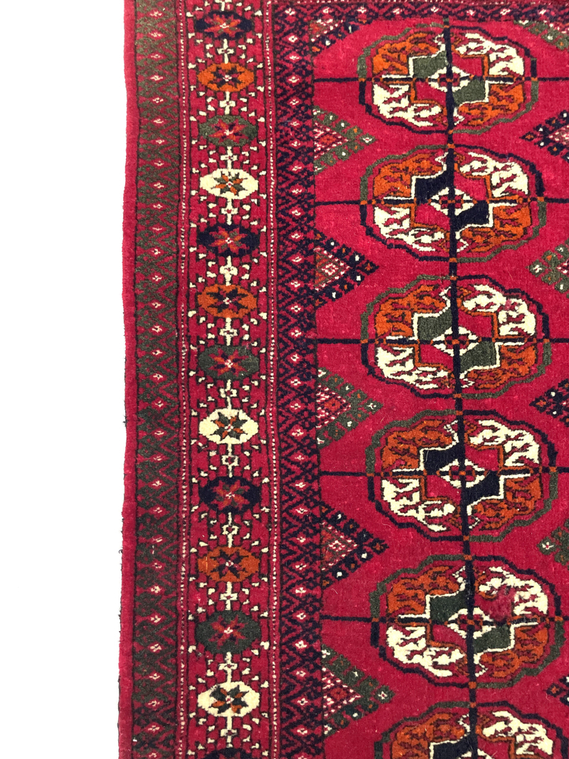 Vintage Turkoman Entryway Rug 53 cm x 98 cm (1’7” X 3'2” FT) - Y010069
