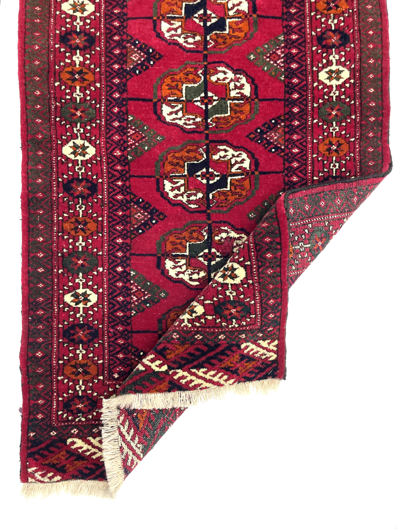 Vintage Turkoman Entryway Rug 53 cm x 98 cm (1’7” X 3'2” FT) - Y010069