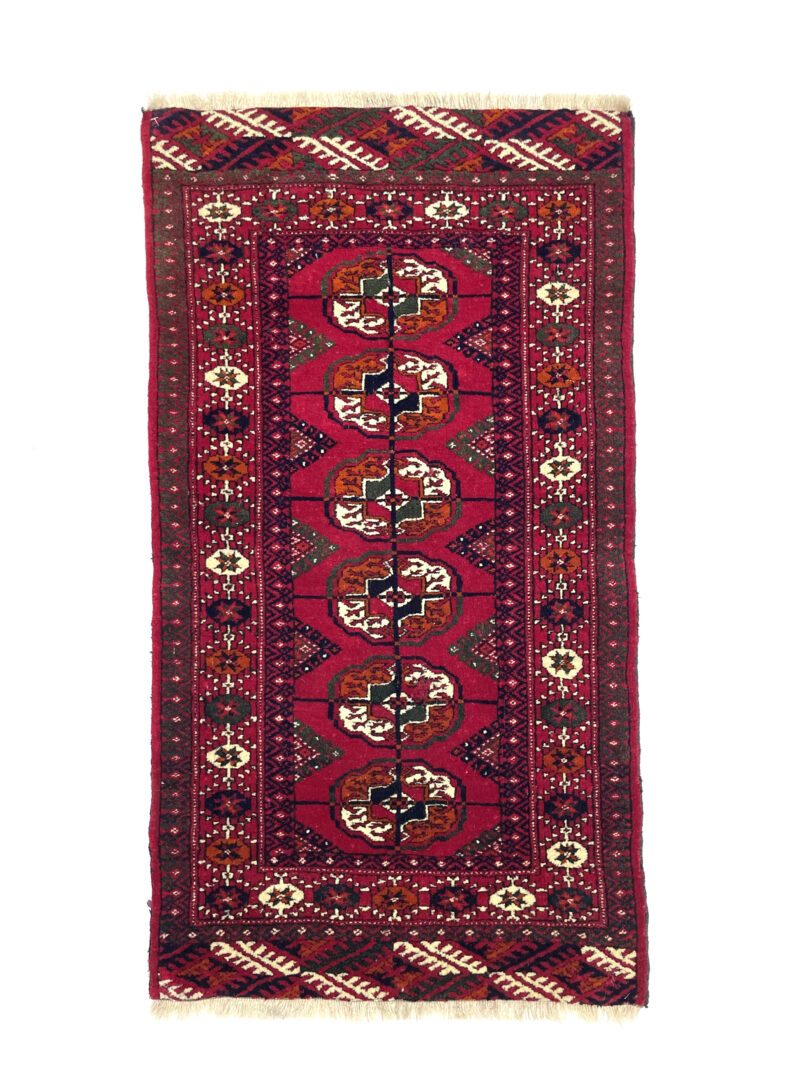 Vintage Turkoman Entryway Rug 53 cm x 98 cm (1’7” X 3'2” FT) - Y010069