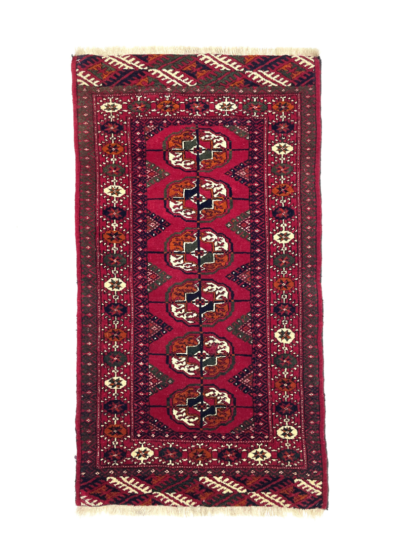 Vintage Turkoman Entryway Rug 53 cm x 98 cm (1’7” X 3'2” FT) - Y010069