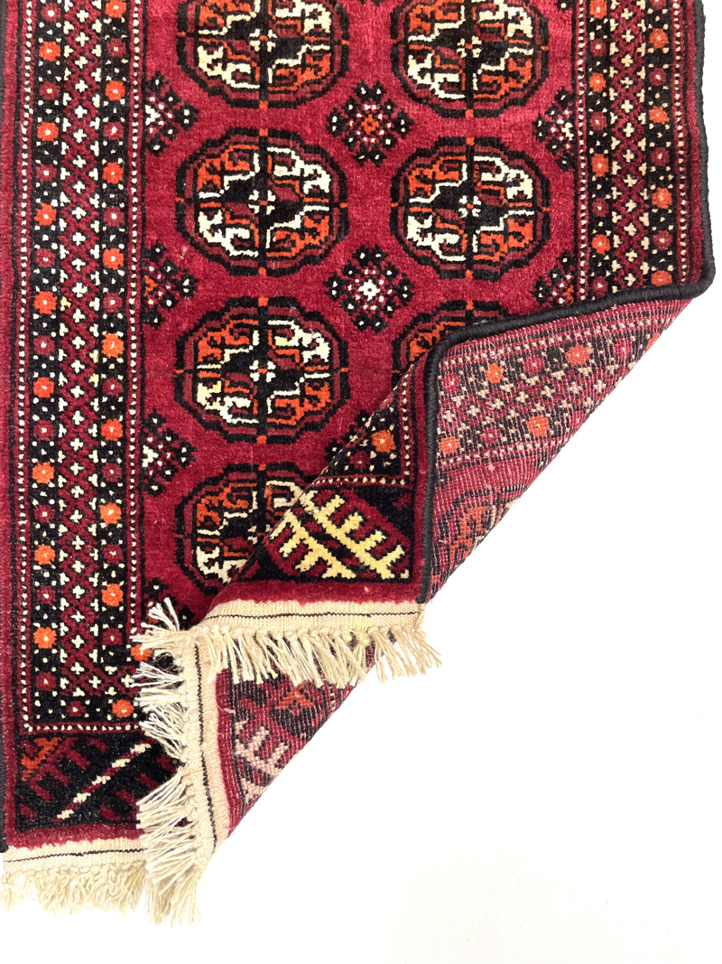 Vintage Turkoman Mini Yastik Rug 57 cm x 115 cm (1’9” X 3'8” FT) - Y010066