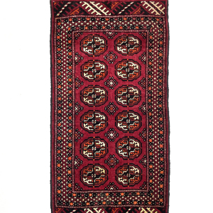 Vintage Turkoman Mini Yastik Rug 57 cm x 115 cm (1’9” X 3'8” FT) - Y010066