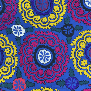 Vintage Uzbek Embroidered Suzani Bed Cover 135 cm x 180 cm - S00001