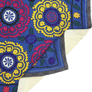 Vintage Uzbek Embroidered Suzani Bed Cover 135 cm x 180 cm - S00001
