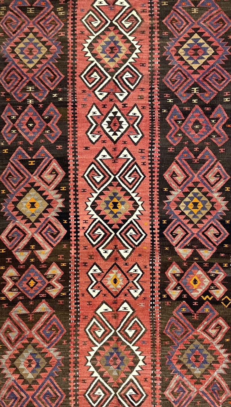 Vintage Van Kilim Rug 117 cm x 230 cm (4 X 8 FT) - 0020013