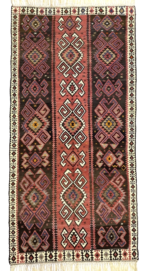 vintage-van-kilim-rug-117-cm-x-230-cm-0020013 Vintage Van Kilim Rug 117 cm x 230 cm (4 X 8 FT) - 0020013