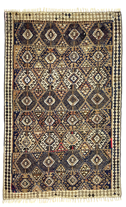 Vintage Van Kilim Rug 132 cm x 213 cm (4’3” X 7 FT) - 0020003