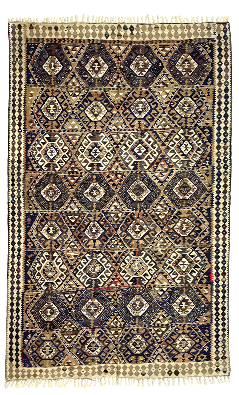 Vintage Van Kilim Rug 132 cm x 213 cm (4’3” X 7 FT) - 0020003