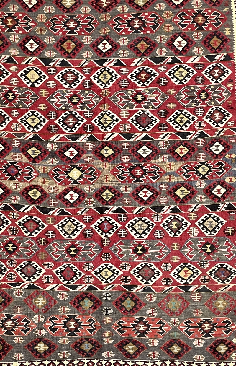 Vintage Van Kilim Rug 143 cm x 196 cm (4’7” X 6’4” FT) - 0020004