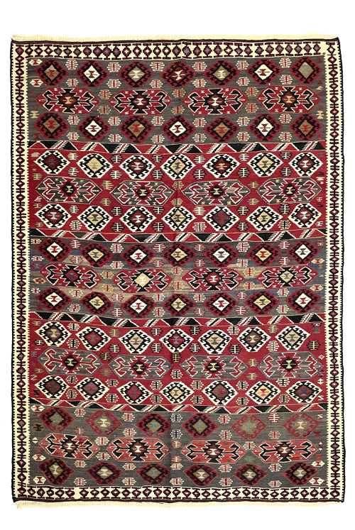 Vintage Van Kilim Rug 143 cm x 196 cm (4’7” X 6’4” FT) - 0020004