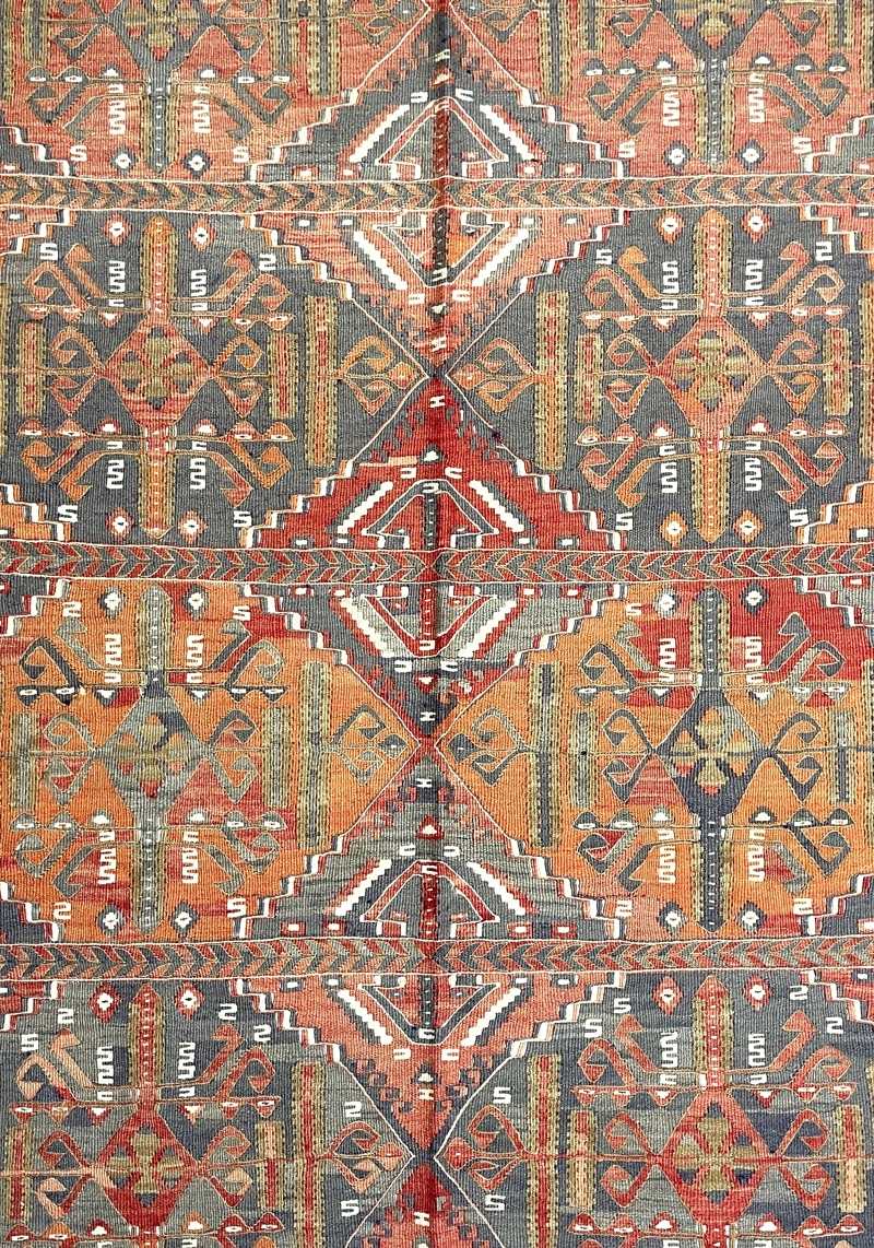 Vintage Van Kilim Rug 154 cm x 230 cm (5 X 8 FT) - 0020006