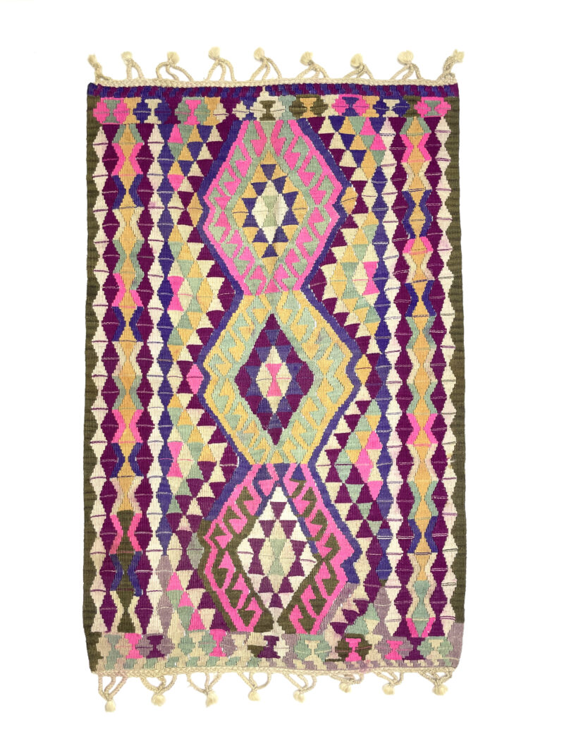 Vintage Vivid Tribal Rug 94 cm x 145 cm (3'1" x 4'8") - 0010041